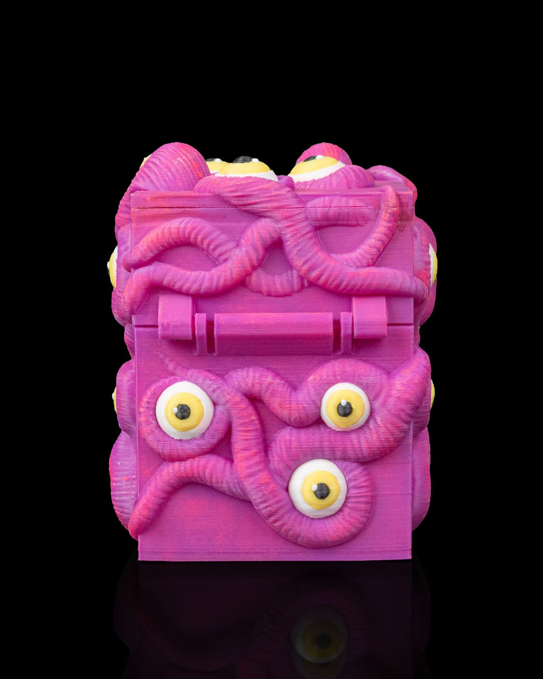 the allseer’s case – 3d printed monster deck box | multi eyed fantasy card storage for magic, pokémon, yu gi oh! & tcg players