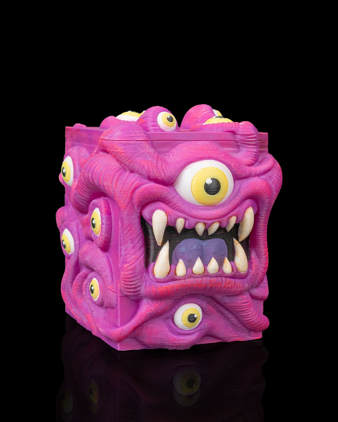 the allseer’s case – 3d printed monster deck box | multi eyed fantasy card storage for magic, pokémon, yu gi oh! & tcg players