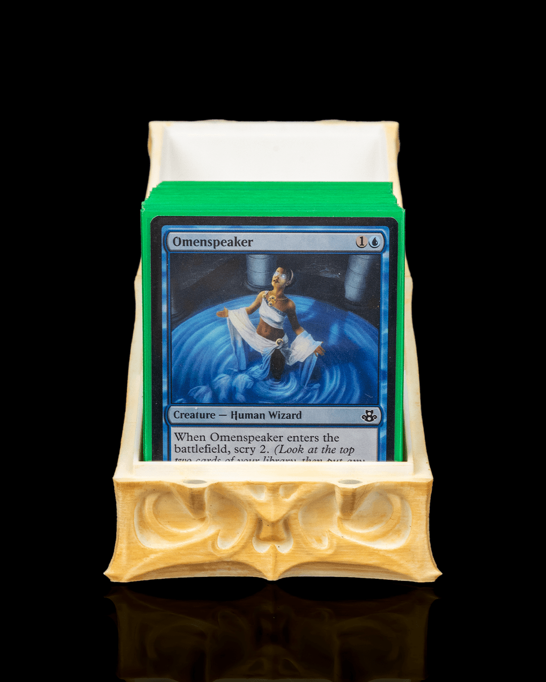 the ossuary bone carved deck box – 3d printed fantasy card storage | gothic tcg deck box for magic, pokémon, yu gi oh! & collectors