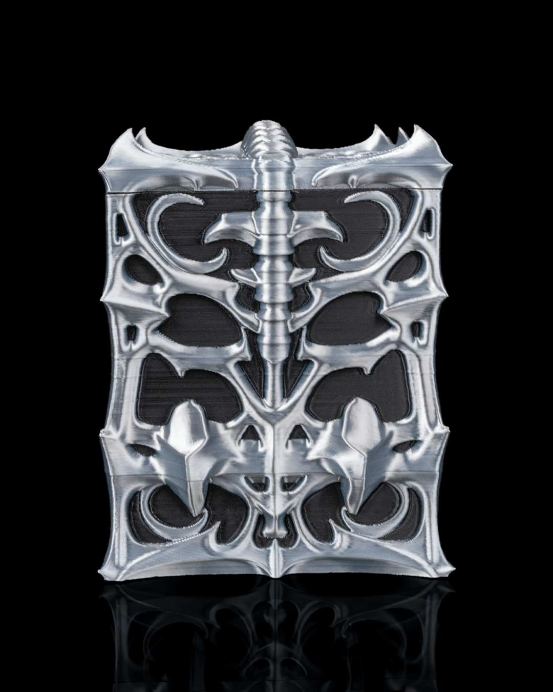 the ossuary bone carved deck box – 3d printed fantasy card storage | gothic tcg deck box for magic, pokémon, yu gi oh! & collectors