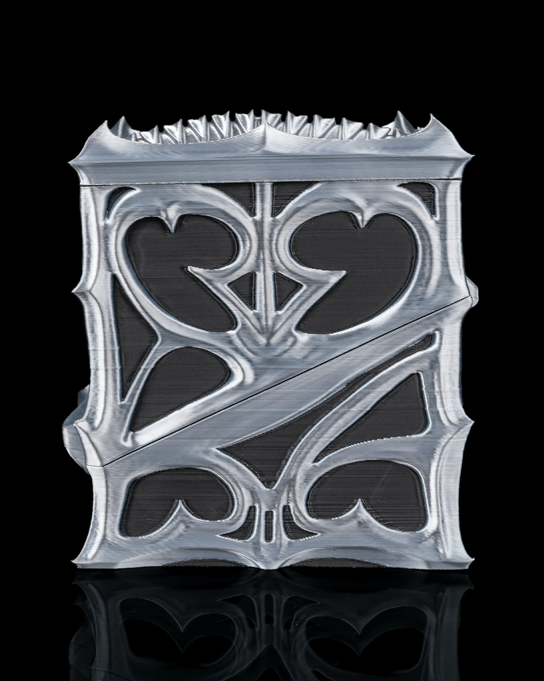 the ossuary bone carved deck box – 3d printed fantasy card storage | gothic tcg deck box for magic, pokémon, yu gi oh! & collectors