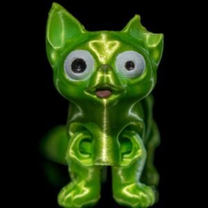 zombie kitty figurine – creepy cute halloween cat | 3d printed spooky cat collectible | undead kitty horror decoration