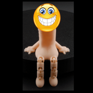 Dick on the Go – Naughty Articulated Penis Figure | Funny Adult Gag Gift | Risqué Desk & Party Décor