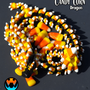 Candy Corn Dragon – Articulated 3D Printed Dragon – Halloween & Thanksgiving Edition – Cinderwing3D Inspired Collectible