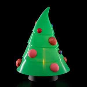 Whimsical Christmas Tree Table Lamp – 3D Printed Holiday Light with LED Tea Light