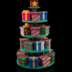 34cm Christmas Countdown Tree With Numbered Gift Boxes – 3D Printed Advent Calendar