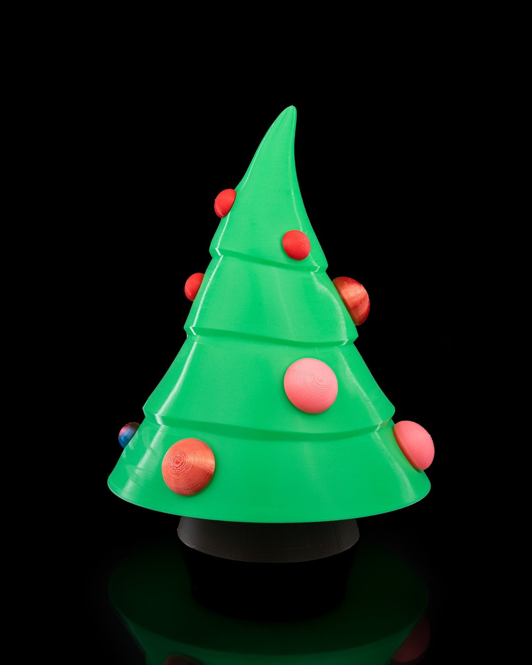 Whimsical Christmas Tree Table Lamp – 3D Printed Holiday Light with LED Tea Light - Image 3