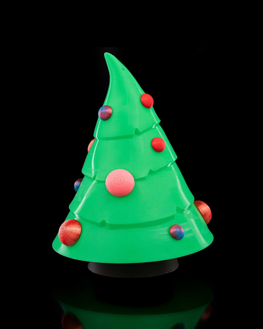 Whimsical Christmas Tree Table Lamp – 3D Printed Holiday Light with LED Tea Light - Image 4
