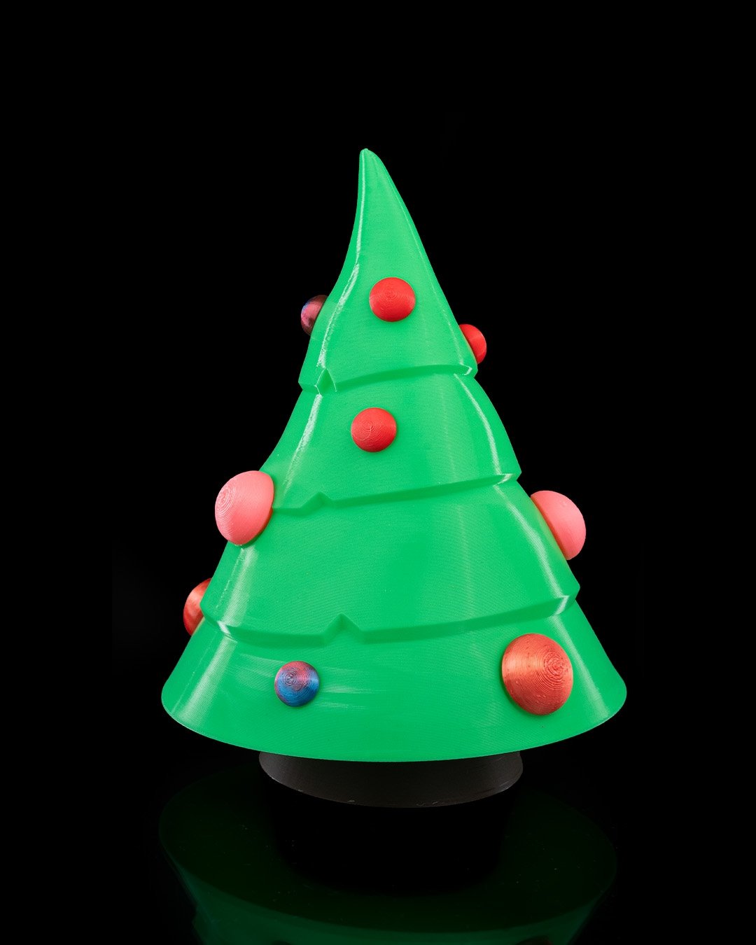 Whimsical Christmas Tree Table Lamp – 3D Printed Holiday Light with LED Tea Light - Image 5