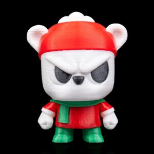 Anty Bear – Xmas Joy Mini Figure or Gift-Box Edition | 60mm Holiday Collectible | 3D Printed