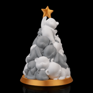 Beary Christmas Tree – 3D Printed LED Light Decoration