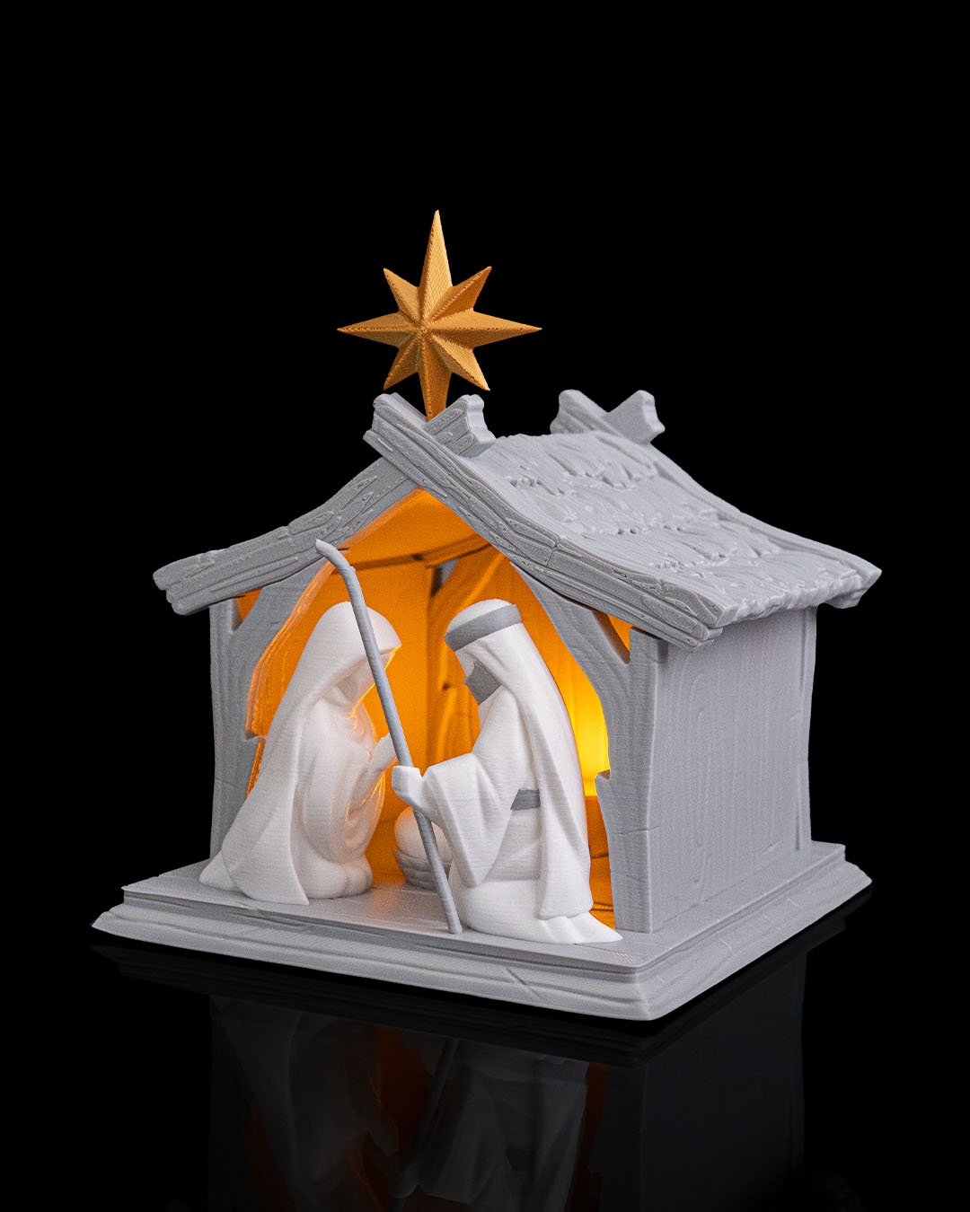 Bright Nativity Table Lamp – 19cm LED Christmas Decor | Fusion Layer 3D - Image 2