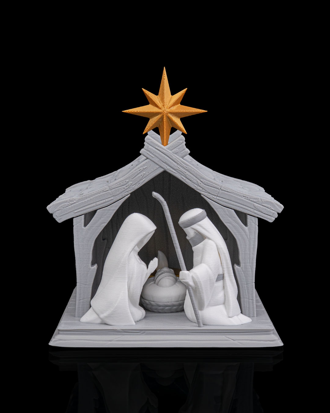 Bright Nativity Table Lamp – 19cm LED Christmas Decor | Fusion Layer 3D - Image 3