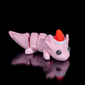 Christmas Baby Axolotl – Articulated Holiday Axolotl Figurine – 10 cm Full Description