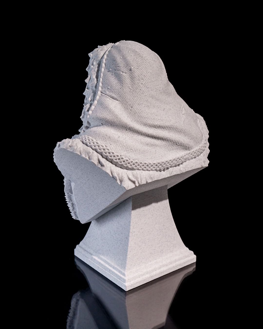 Father Christmas Nordic Bust – 15 cm (5.9 in) 3D Printed Stone Finish Santa Sculpture - Image 5