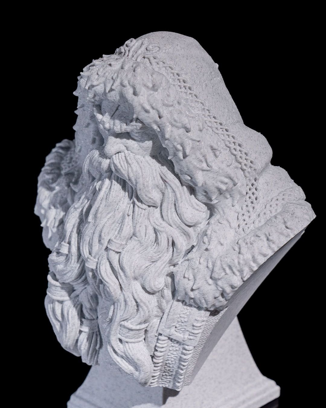 Father Christmas Nordic Bust – 15 cm (5.9 in) 3D Printed Stone Finish Santa Sculpture - Image 6