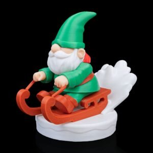 Frost Rider Gnome – 3D Printed Christmas Figurine