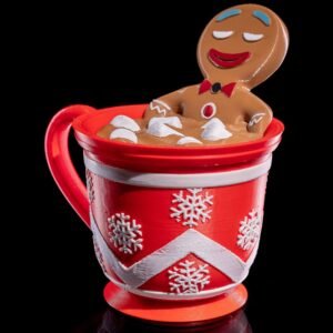 Gingerbread Jacuzzi Storage Cup – 3D Printed Christmas Decor