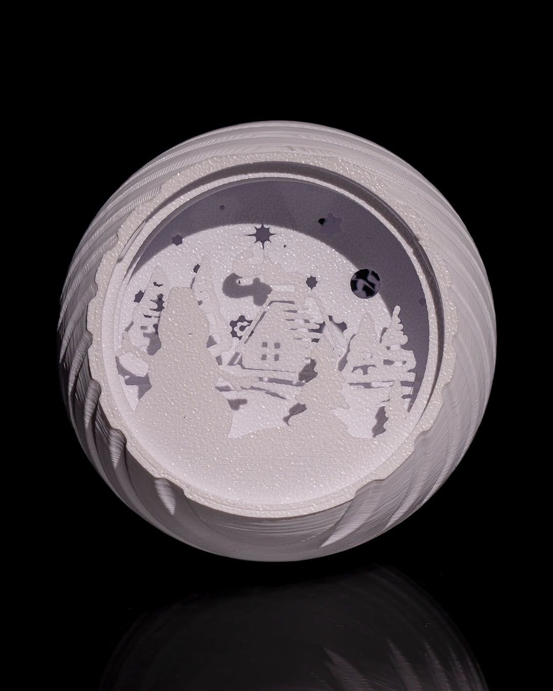 Light-Up Christmas Ornament Set – 3D Printed Holiday Glow Collection (Set of 3) - Image 5