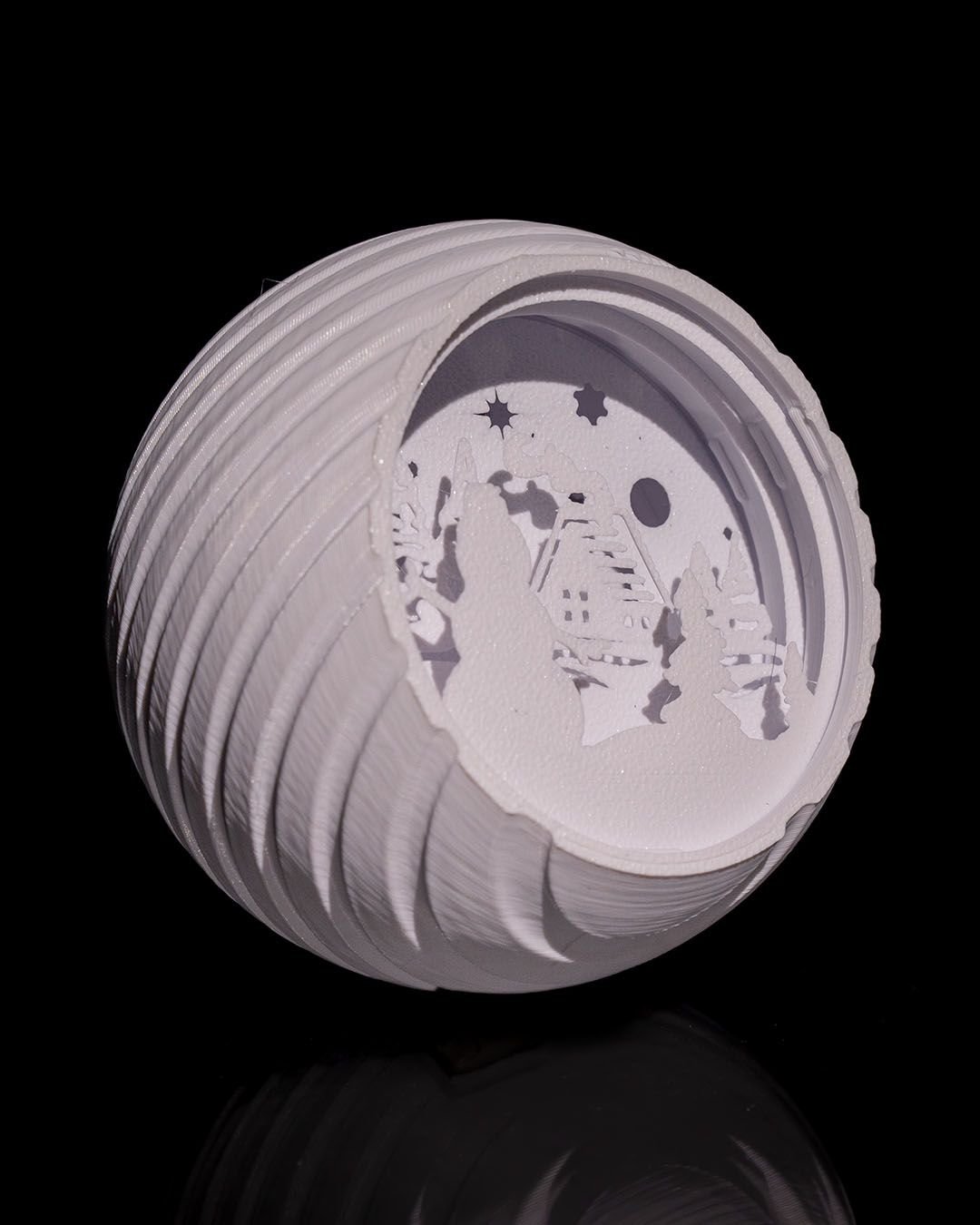 Light-Up Christmas Ornament Set – 3D Printed Holiday Glow Collection (Set of 3) - Image 8