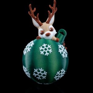 Lying Reindeer Christmas Ornament – 3D Printed Holiday Decoration