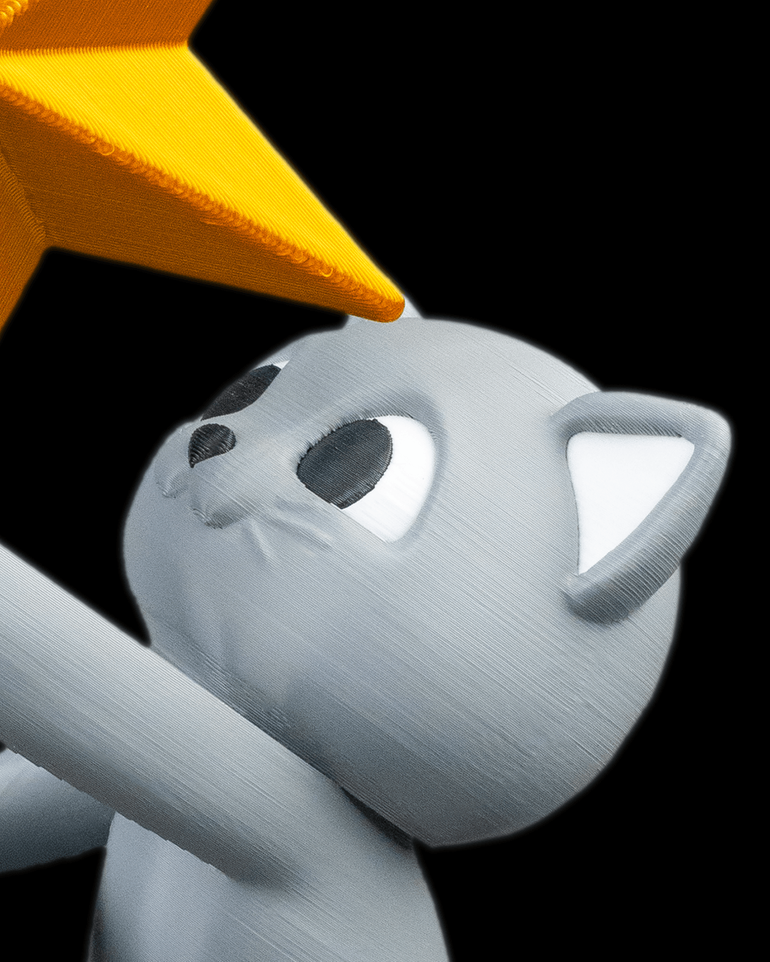 Meowy Christmas Tree Topper – 3D Printed Cat Climbing the Tree Star - Image 7