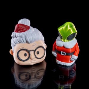 Mrs. San E.T. Claus Ornament – 3D Printed Christmas Alien Figure