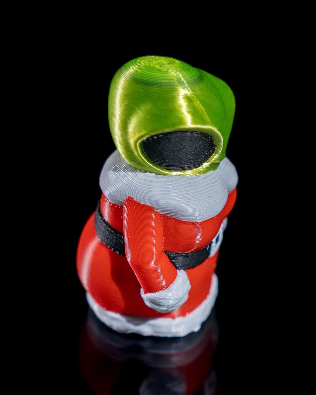 Mrs. San E.T. Claus Ornament – 3D Printed Christmas Alien Figure - Image 6