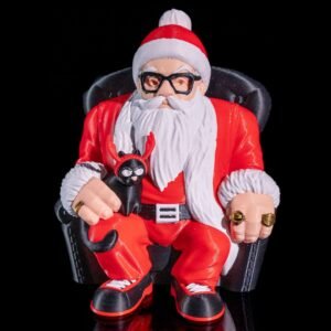 Santa Crew: North Pole Lord – 3D Printed Santa Figurine with Cat