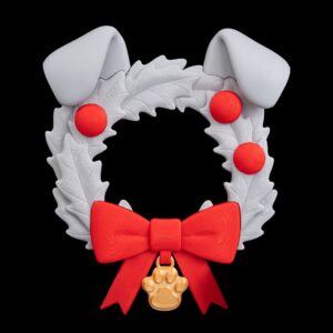 Santa Paws Wreath – 3D Printed Holiday Dog-Themed Décor