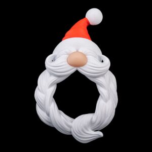 Santa’s Welcome Wreath – 3D Printed Christmas Door Wreath Decor (33 cm)