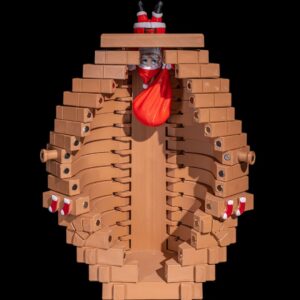 Secret Santa Chimney Container – Hidden Storage Holiday Decor – 3D Printed Christmas Chimney with Santa