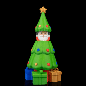 Secret Santa Tree – Peek-a-Boo Christmas Decoration (19 cm)
