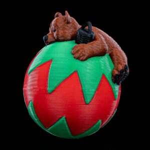 Sleeping Bear Christmas Ornament – Holiday Tree Decoration