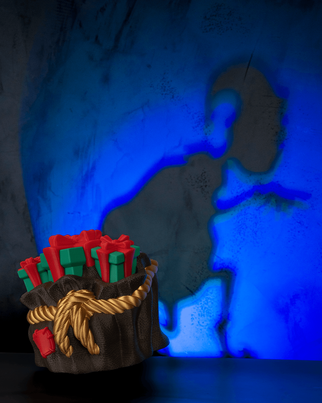 Sneaky Snatcher Shadow Lamp – Holiday Gift Bag Silhouette Light (11.5 cm) - Image 6