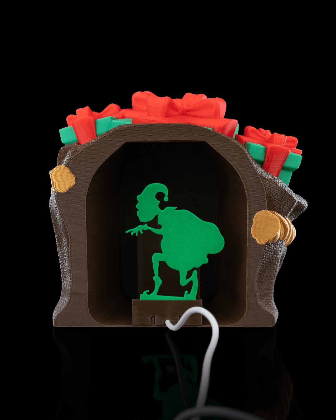 Sneaky Snatcher Shadow Lamp – Holiday Gift Bag Silhouette Light (11.5 cm) - Image 3