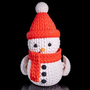 Articulated Head Snowman – 3D Printed Holiday Figurine (8.3 cm)