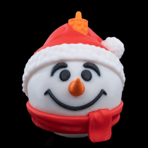 Smiling Snowman Ornament – 3D Printed Holiday Christmas Tree Decoration