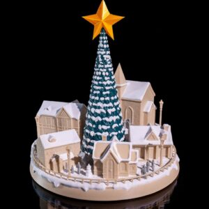 Snowy Christmas Village – 3D Printed Holiday Centerpiece