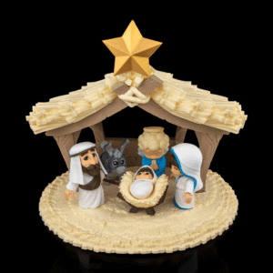 Starry Hut Nativity Display Set – Hut Only or Full Nativity Set (15 cm)