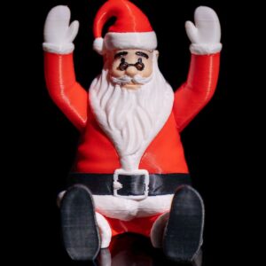 Supportive Santa Phone Holder – 3D Printed Christmas Desk Stand (Holiday Phone Stand, Santa Figurine Holder)