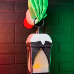 Grinch Hand Lantern 3D Printed Christmas Wall Decoration – Light-Up Holiday Display