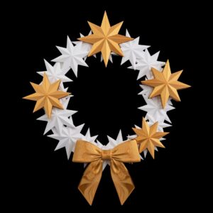 Twinkle Entry Wreath – 3D Printed Star-Themed Christmas Wreath