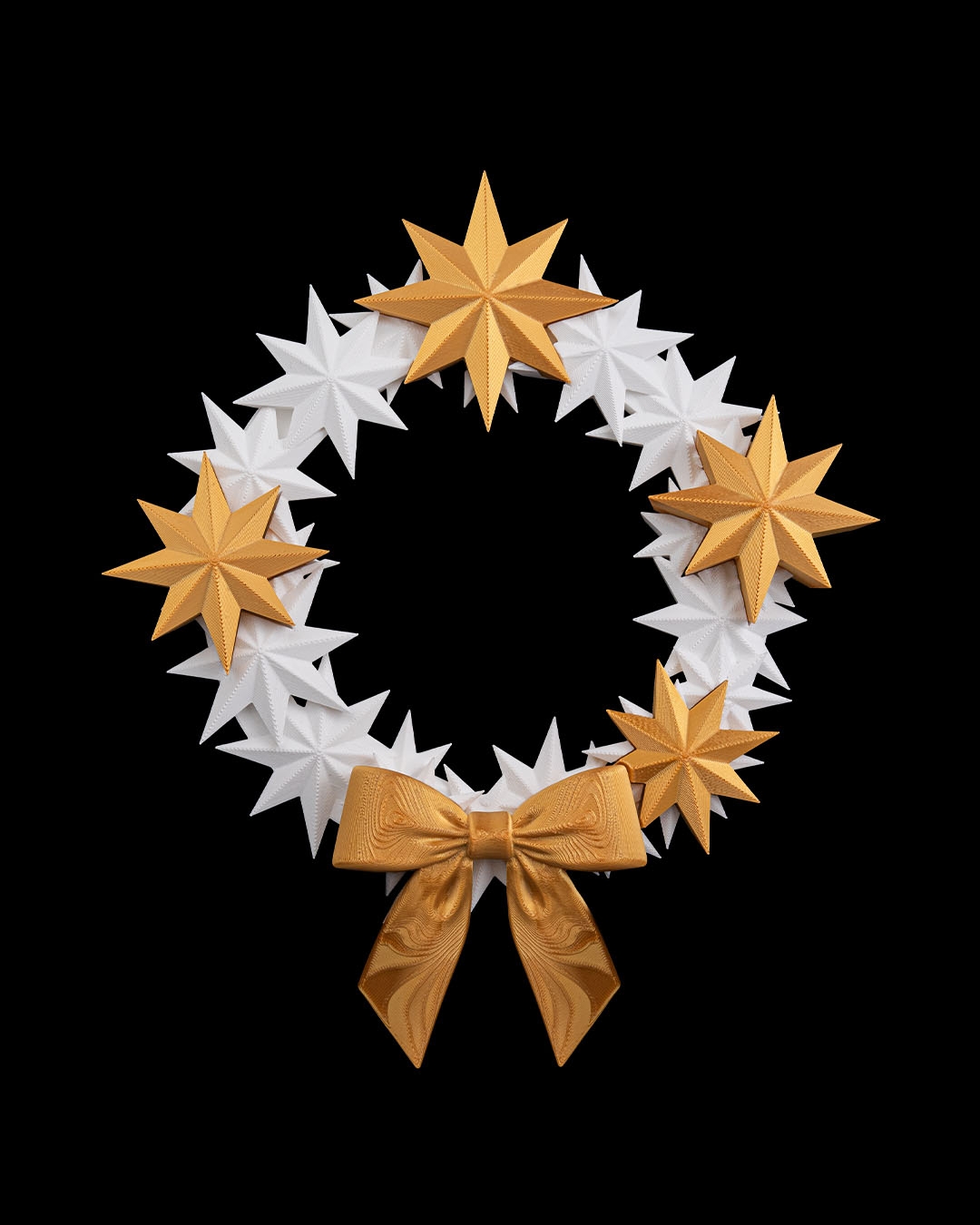 Twinkle Entry Wreath – 3D Printed Star-Themed Christmas Wreath