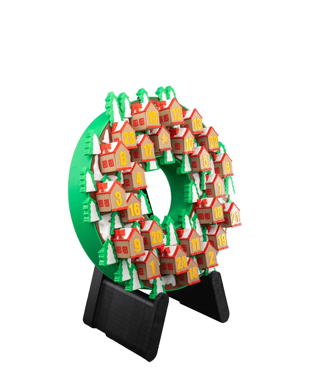 Twinkle Town Wreath Christmas Countdown – 22cm Light-Up Holiday Advent Display - Image 12