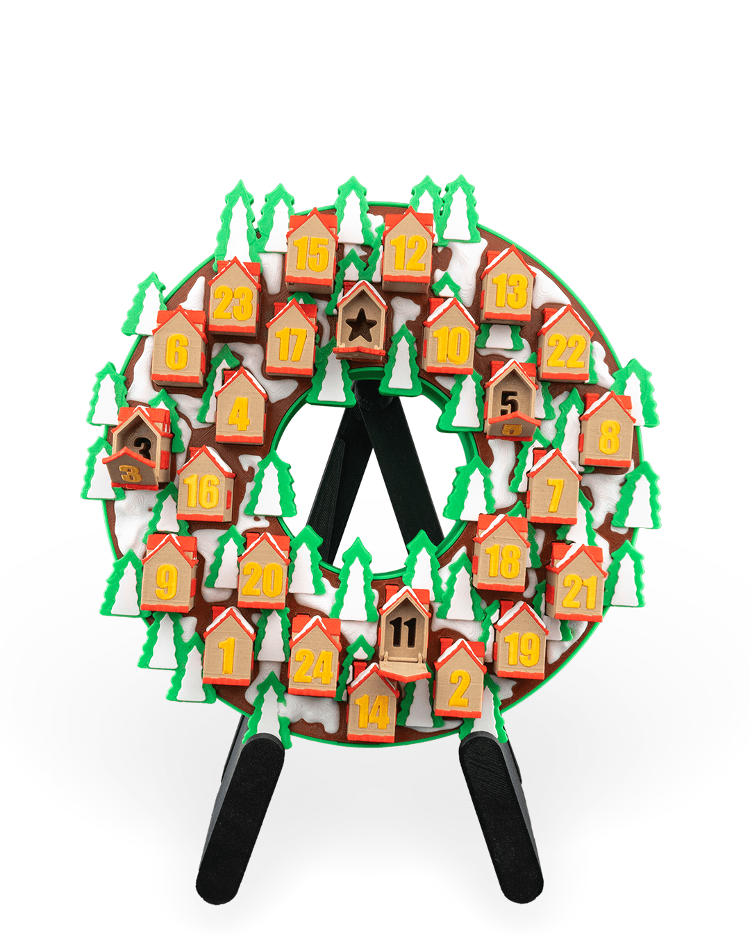 Twinkle Town Wreath Christmas Countdown – 22cm Light-Up Holiday Advent Display - Image 14