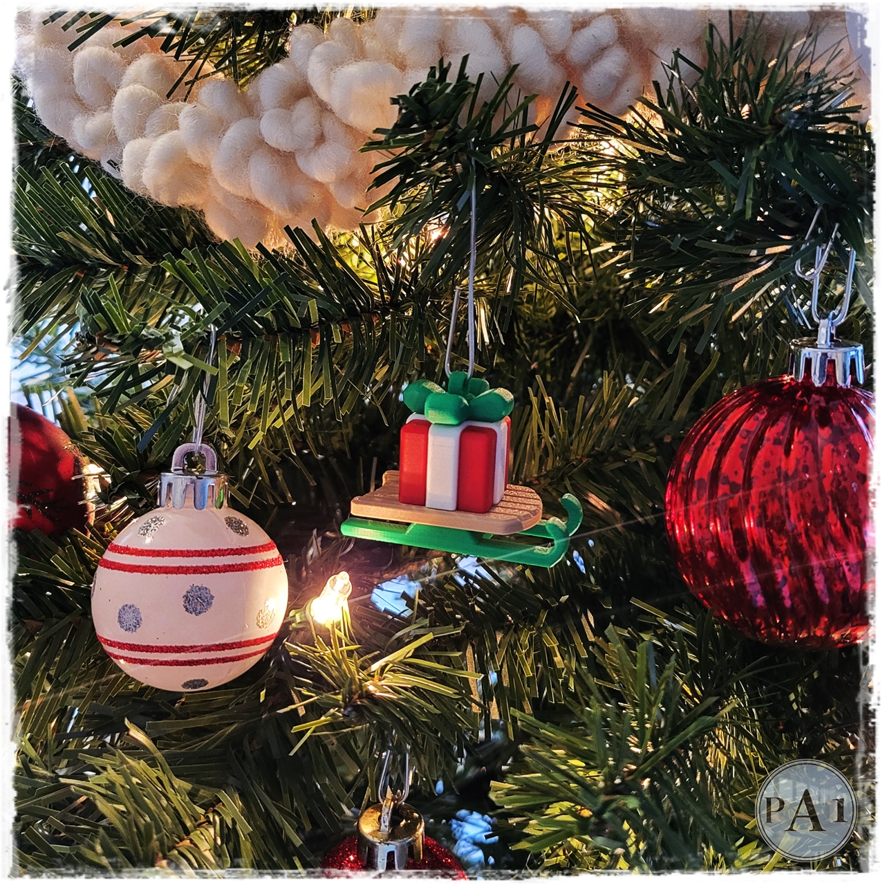 Gingerbread Sleigh Ornament Gift— 3D Printed Christmas Decor - Image 2