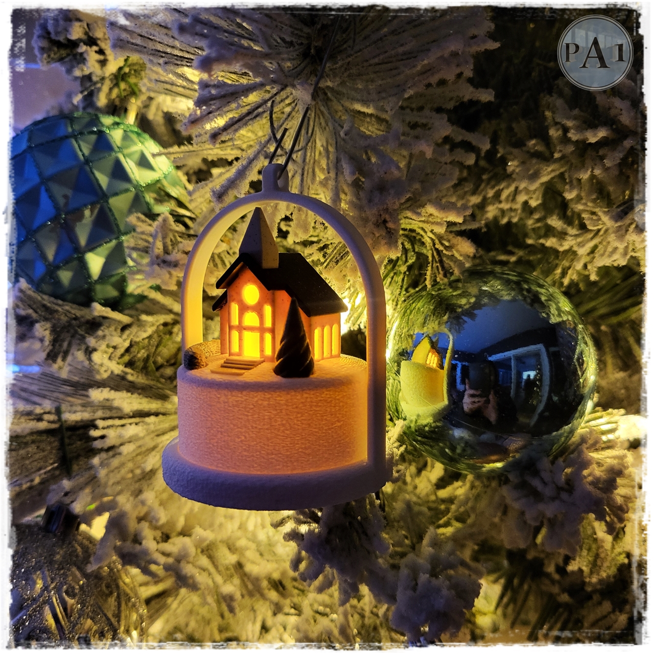 Holiday Lantern House Ornament – 3D Printed Light-Up Christmas Décoration - Image 2