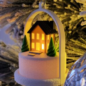 Holiday Lantern House Ornament – 3D Printed Light-Up Christmas Décoration