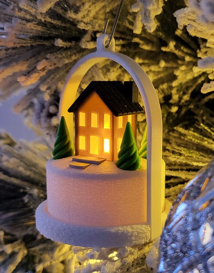 Holiday Lantern House Ornament – 3D Printed Light-Up Christmas Décoration